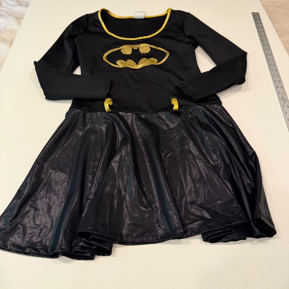 Batman Batgirl Costume Dress Adult Large 12-14 Black Gold Metallic DC Comics